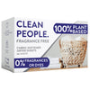 Clean People Fragrance Free Fabric Softener Sheets - Plant-Based, Eco Friendly Dryer Sheets - Naturally Softens & Removes Static