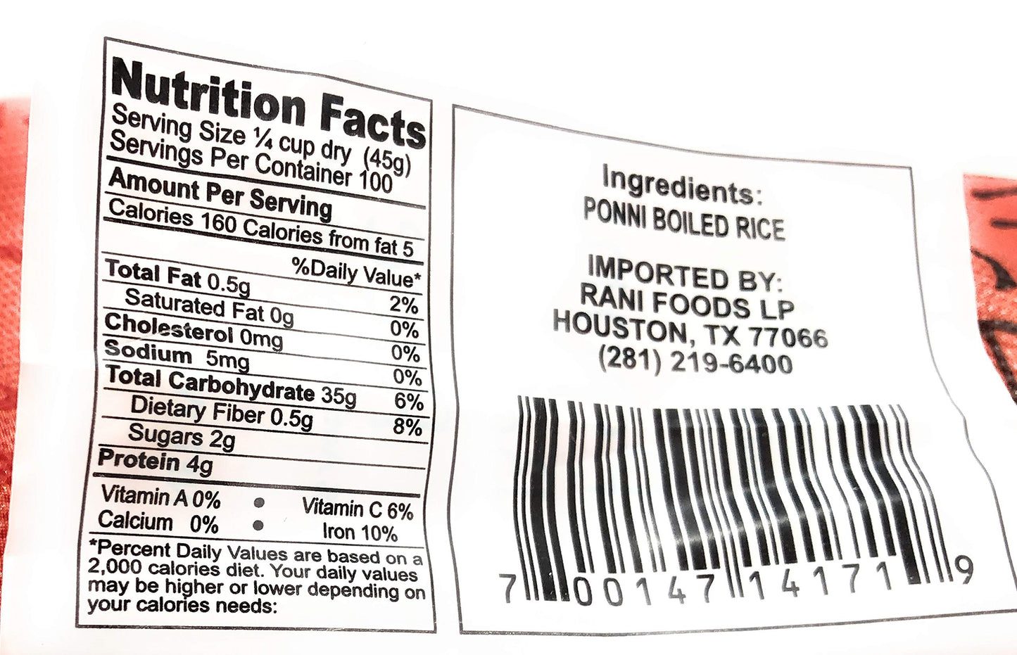 Asian Kitchen Ponni Boiled Rice 4-Pound Bag, 4Lbs (1.81Kg) Short Grain Par Boiled Rice ~ All Natural | Gluten Friendly | Vegan | Indian Origin | Export Quality