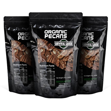 Survival Grocery - Organic Pecans (72 oz./3 Bags)