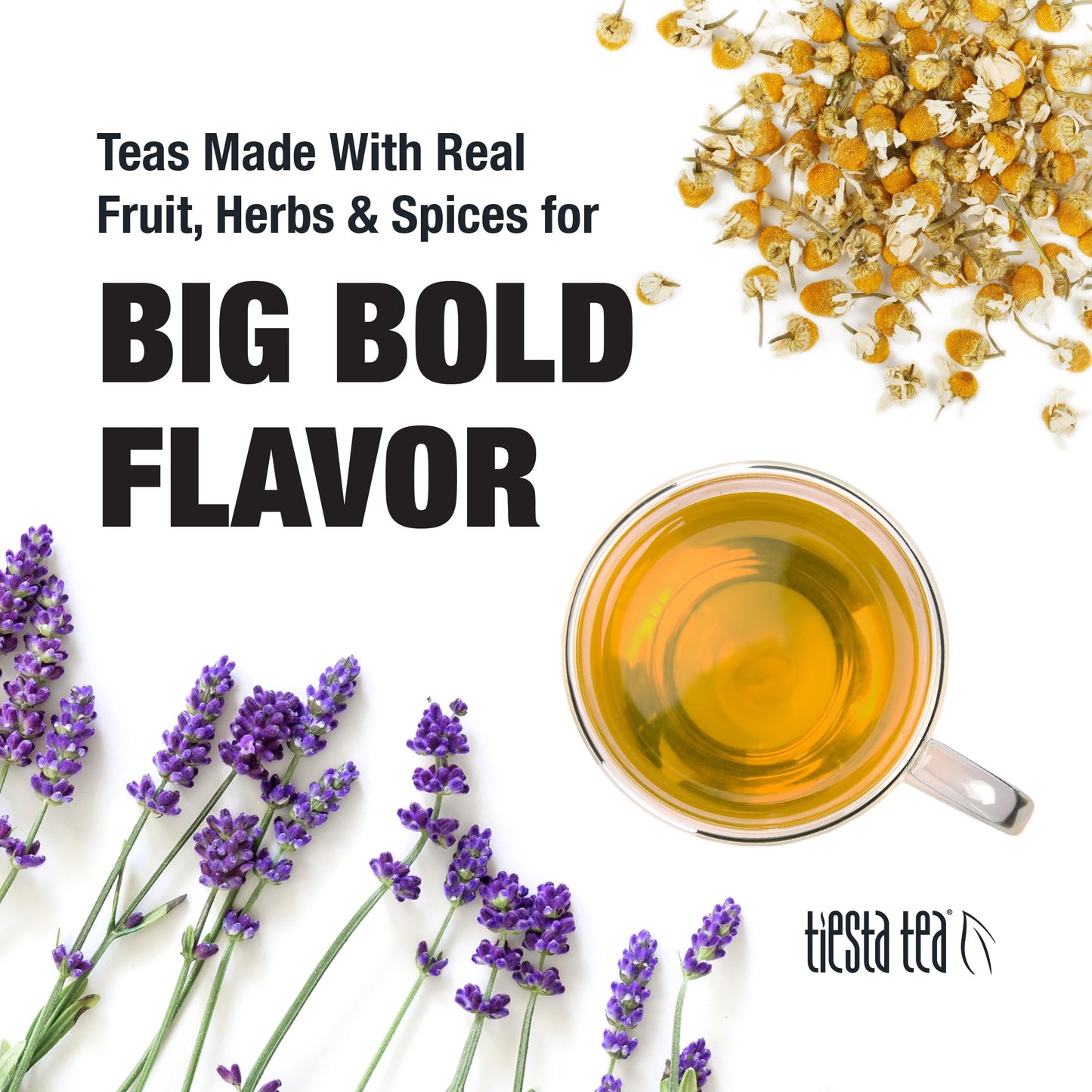 Tiesta Tea - Lavender Chamomile Herbal Tea | Loose Leaf | Calming Blend With Chamomile, Lavender, And Lemongrass | Caffeine-Free Herbal | Great For Hot Or Iced | Resealable Pouch, 25 Cups | 0.9 Ounce