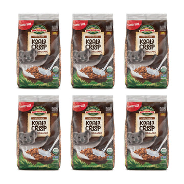 EnviroKidz Organic Koala Crisp Cereal, 25.6 oz (Pack of 6), Chocolate, Gluten Free, Non-GMO, Fair Trade, Earth Friendly Packagin