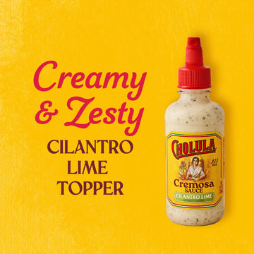 Cholula Cremosa Sauce, Cilantro Lime, Mild Heat, Creamy Squeezable Topping For Tacos, Enchiladas, Soup, Tostadas, Eggs And More,