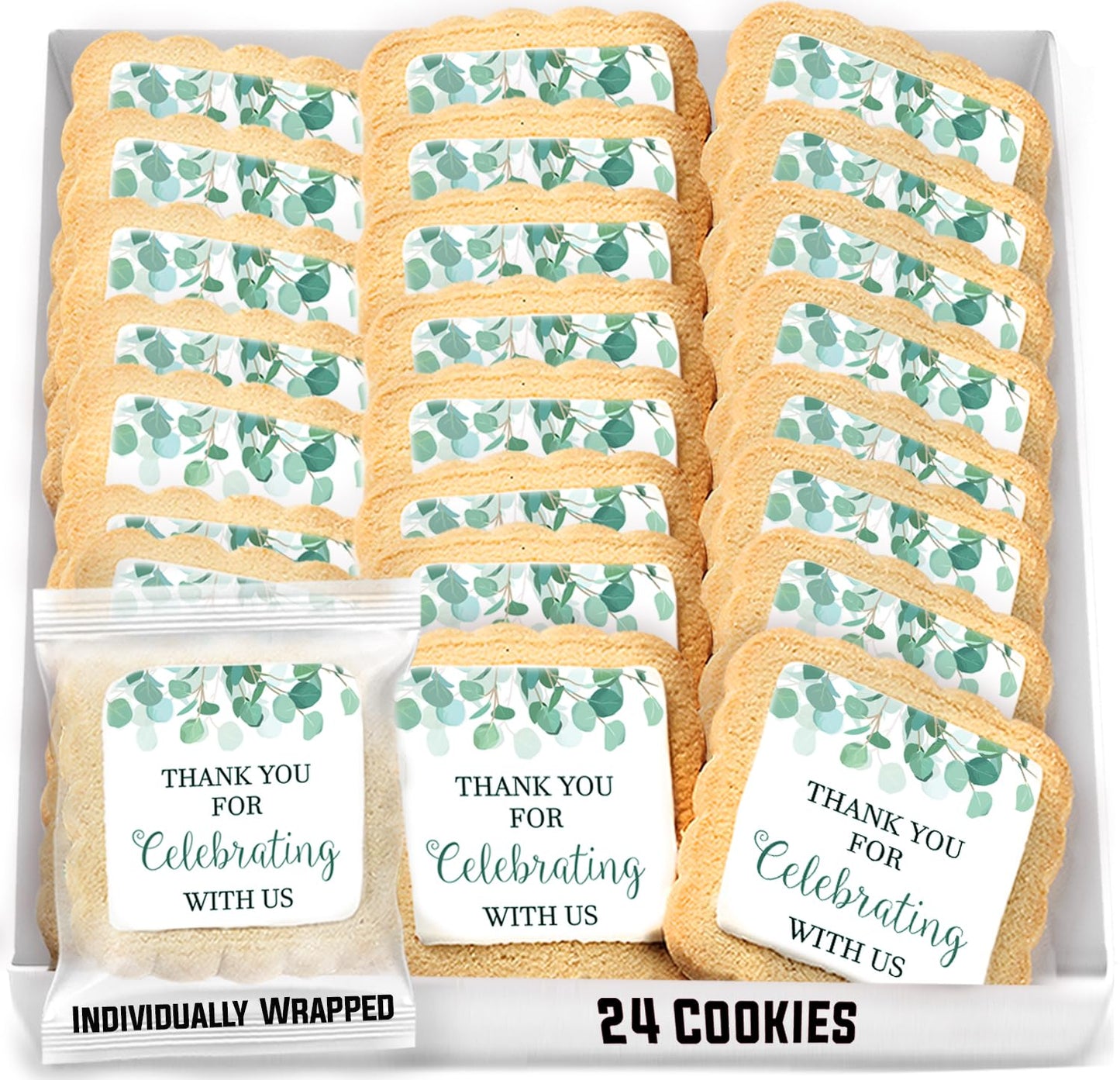 Thank you for Celebrating With Us | Party Favor Cookies For Guests Wedding Baptism Baby Bridal Shower Engagement Individually Wr