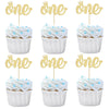 Gyufise 24 Pack One Cupcake Toppers Gold Glitter First Birthday Decorations For Kids Boy Girl First Birthday Party Decoration Supplies
