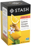 Stash Lemon Ginger Herbal Tea - Caffeine Free, Non-GMO, 20 Count (Pack of 6), Total 120 Bags