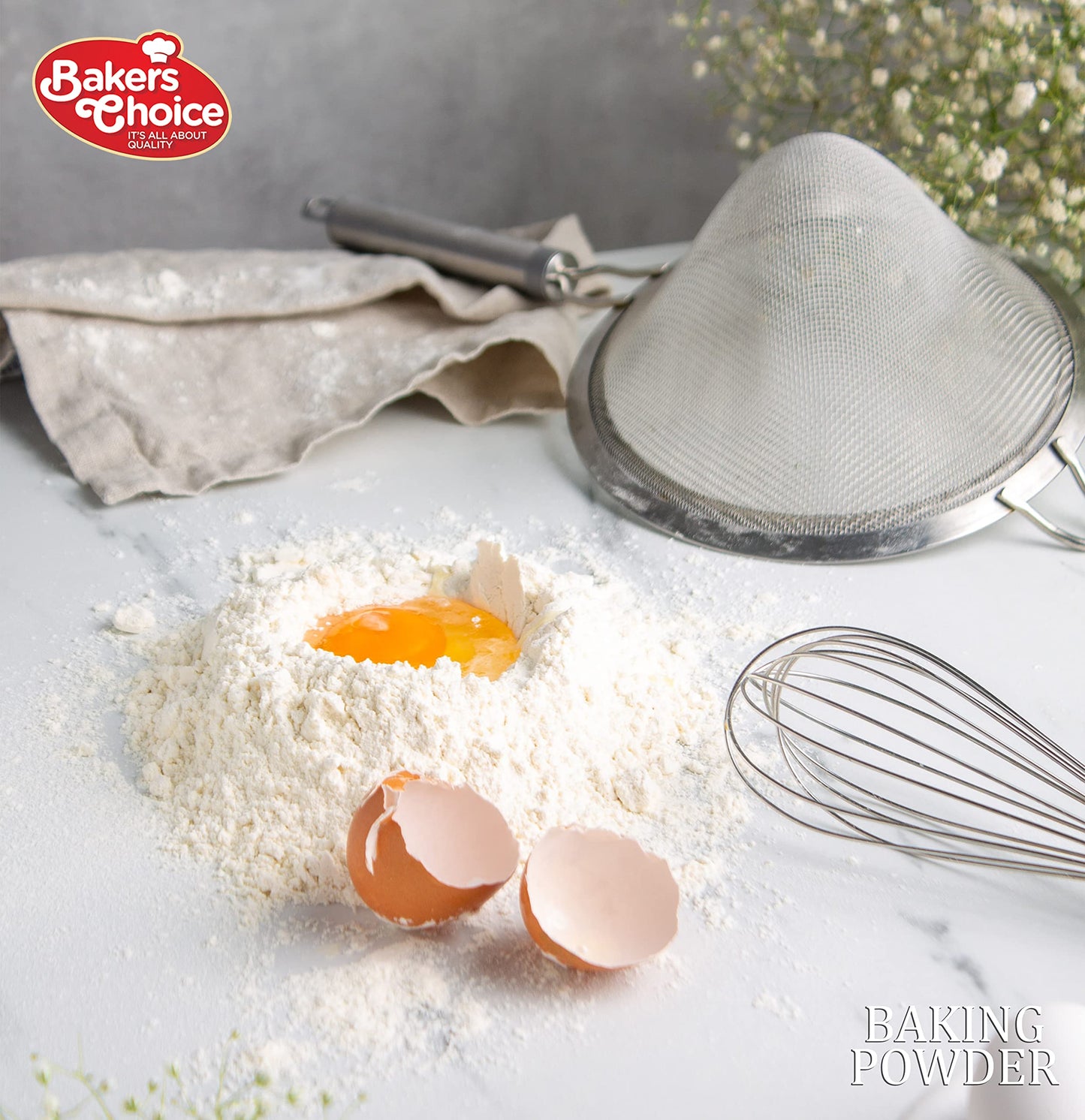 Bakers Choice Double Acting Baking Powder - Aluminum Free, Vegan, Vegetarian, 8 oz.