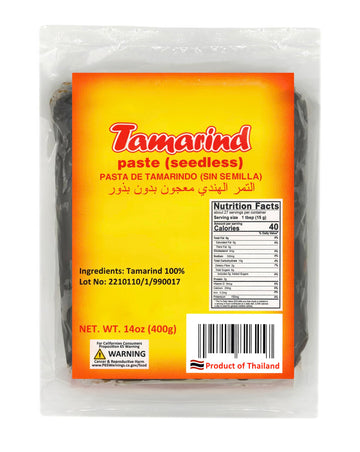 Tamarind Paste Seedless Pulp Cooking Paste 14oz (400g) - Authentic Thai Flavor Enhancer, Versatile Ingredient, Healthy & Gluten-