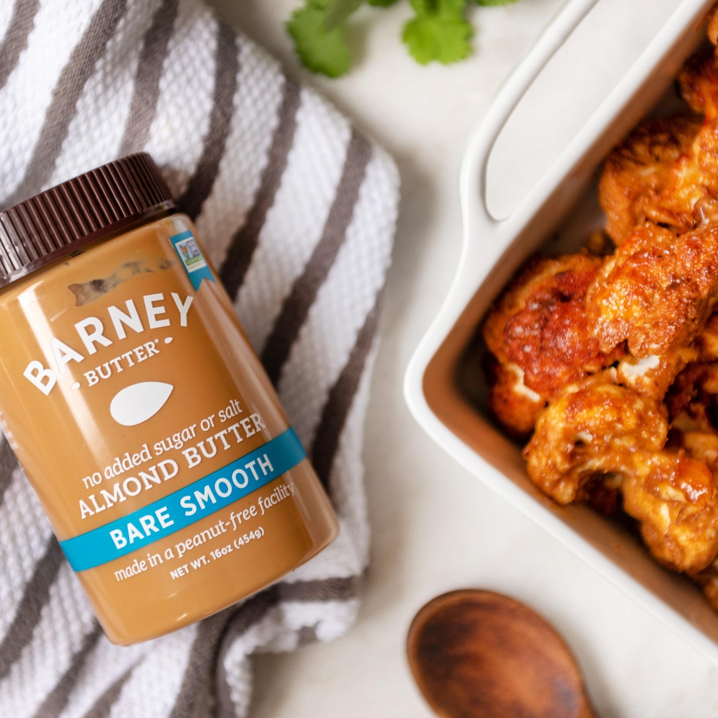 BARNEY Almond Butter, Bare Smooth, No Stir, No Sugar, No Salt, Non-GMO, Skin-Free, Paleo, KETO, 16 Ounce