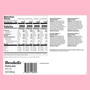 Barebells Protein Bars Variety Pack - 12 Count, 1.9Oz Bars - Protein Snacks With 20G Of High Protein - Chocolate Protein Bar Wit