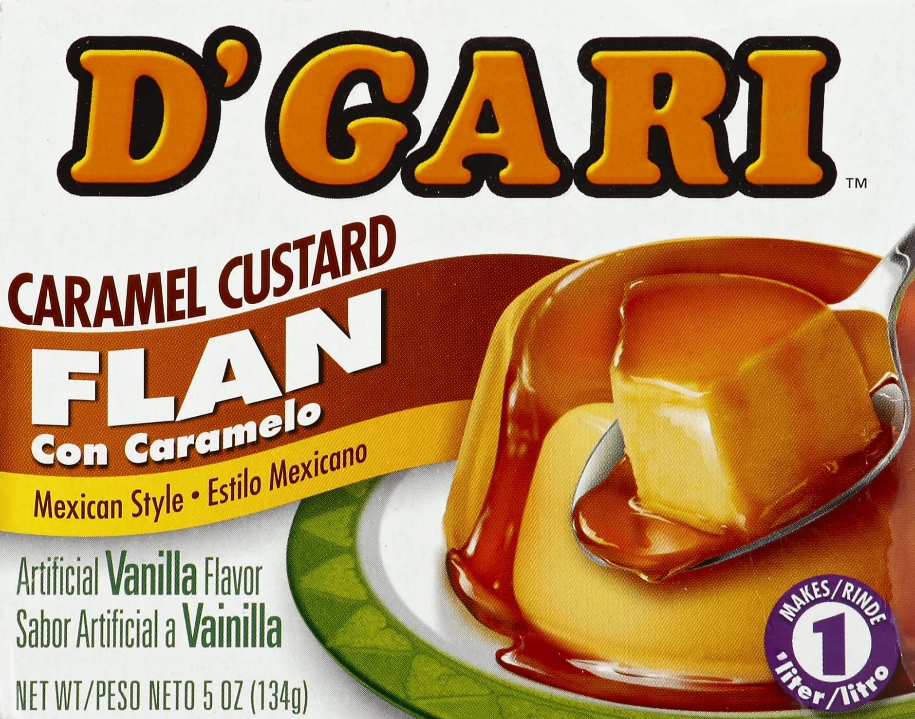 DGari, Custard Flan Caramel, 4.7 Ounce