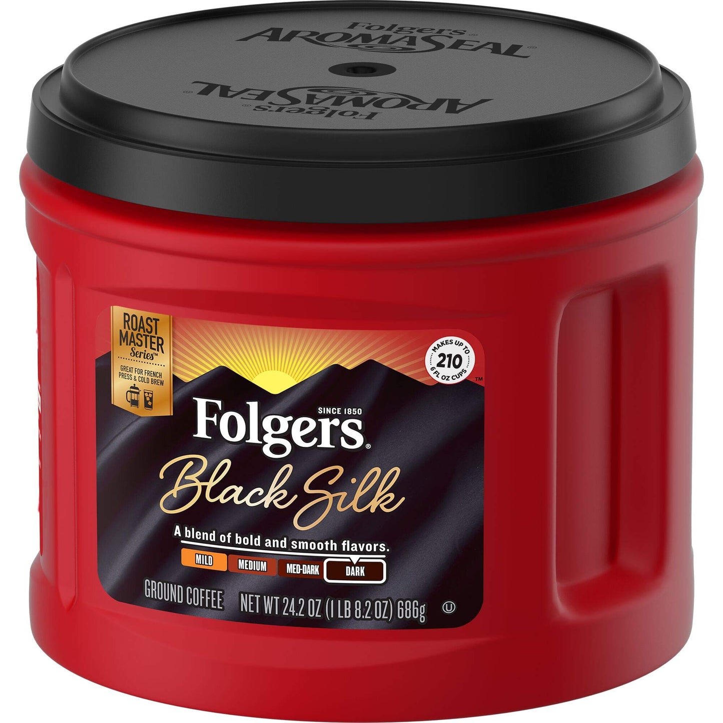 Folgers Black Silk, Dark Roast Ground Coffee