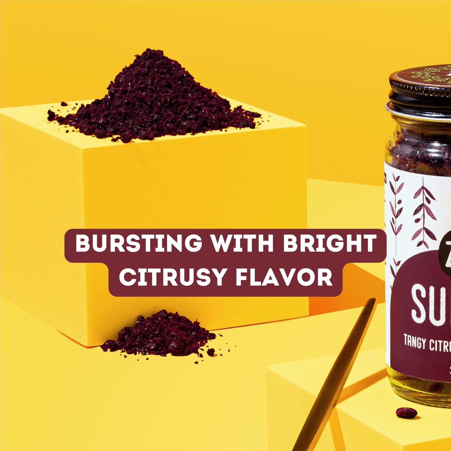 Sumac By Z&Z | Ground Sumac Spice Made From Fresh Tangy Citrus (Sumac) Berries | Turkish Sumac Seasoning For Marinades, Salads,