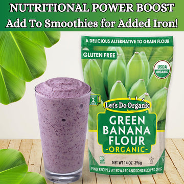 Let's Do Organic Green Banana Flour, 14 Oz - Gluten Free, Non-GMO, Versatile Grain Replacement, Rich in Resistant Starch