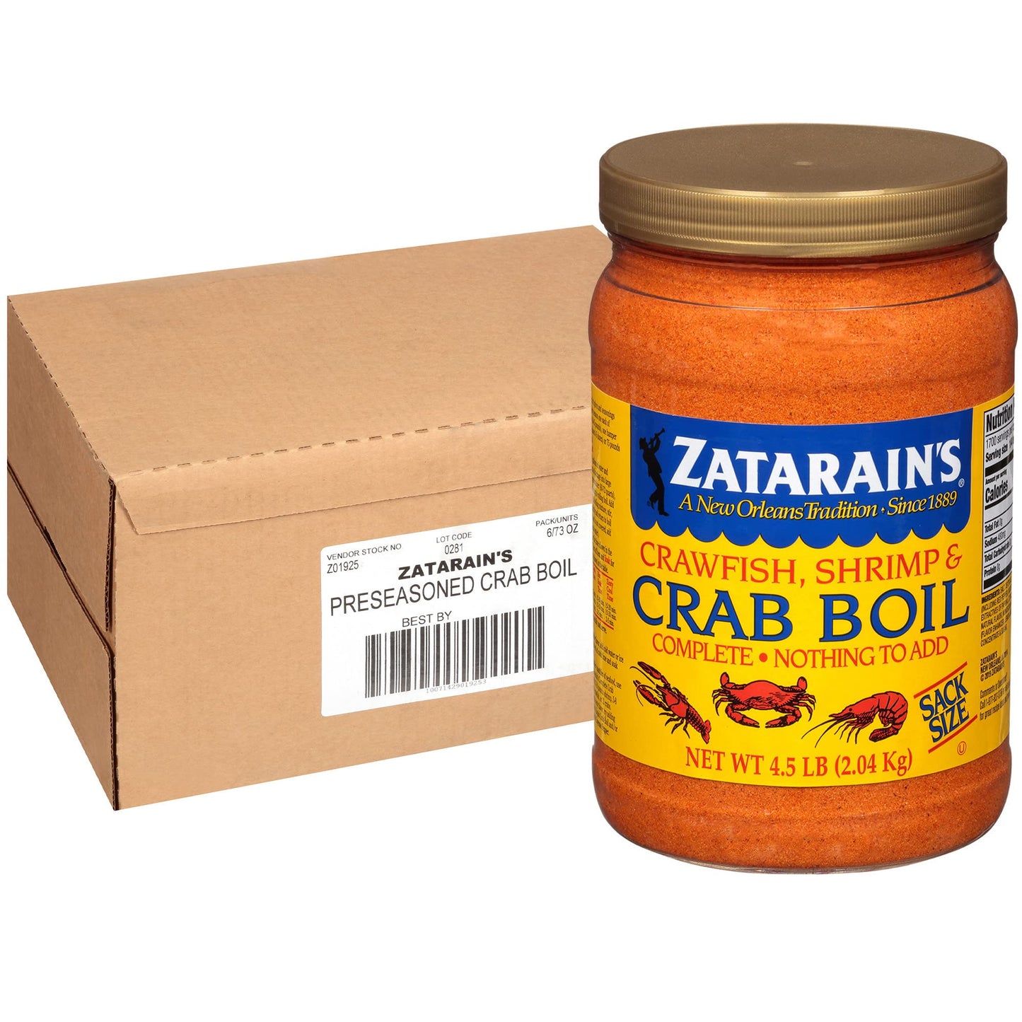 Zatarain s Crawfish, Shrimp & Crab Boil, 4.5 lb (Pack of 6)