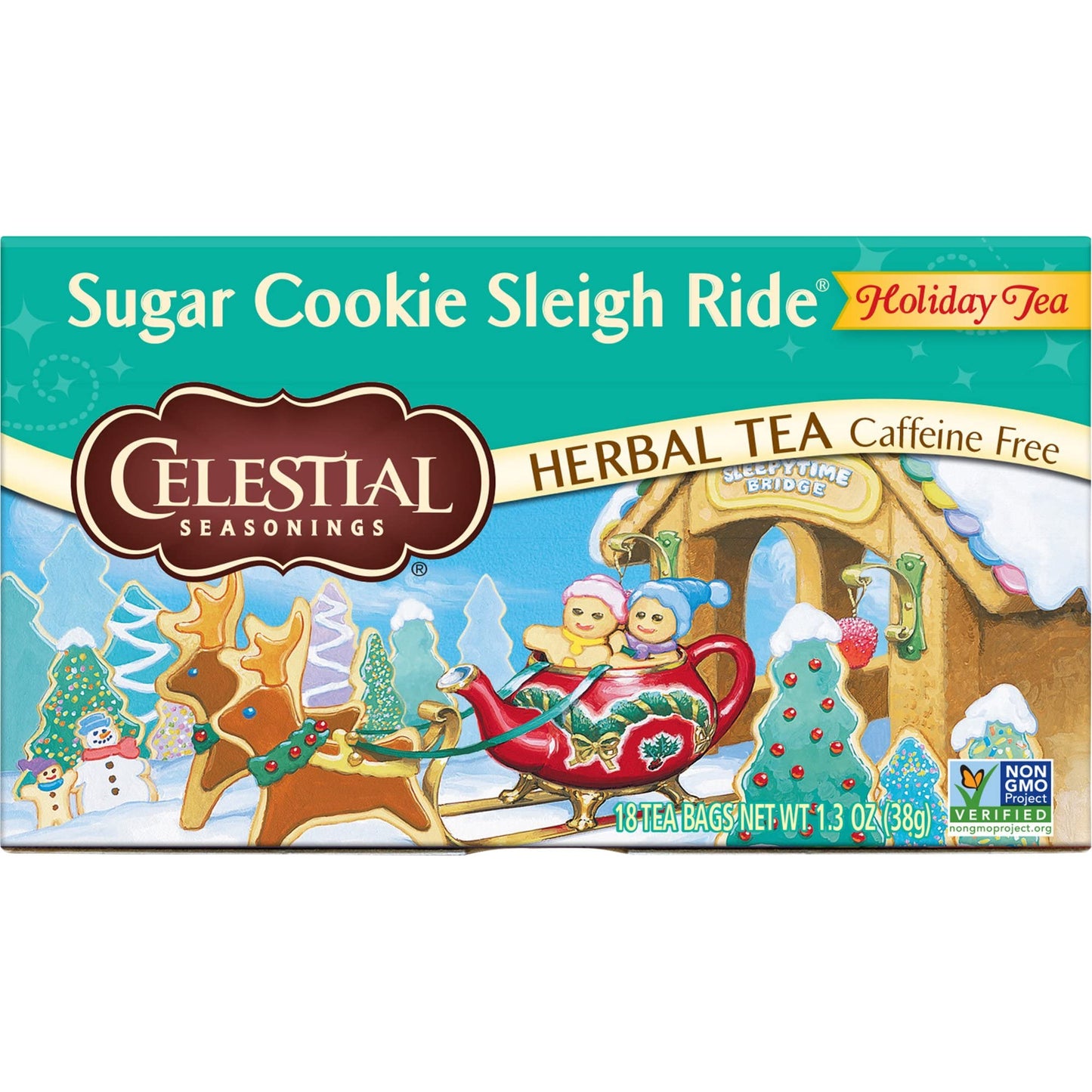 Celestial Seasonings Herbal Tea, Sugar Cookie Sleigh Ride, 18 Count