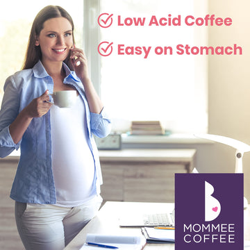 Mommee Coffee - Decaf | Low Acid, Organic, Fair Trade, Water Processed | Whole Bean, 22 Oz.