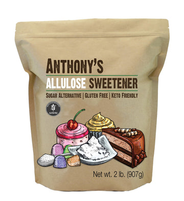 Anthonys Allulose Sweetener 2 lb Batch Tested Gluten Free Keto Friendly Sugar Alternative Zero Net Carb Low Calorie