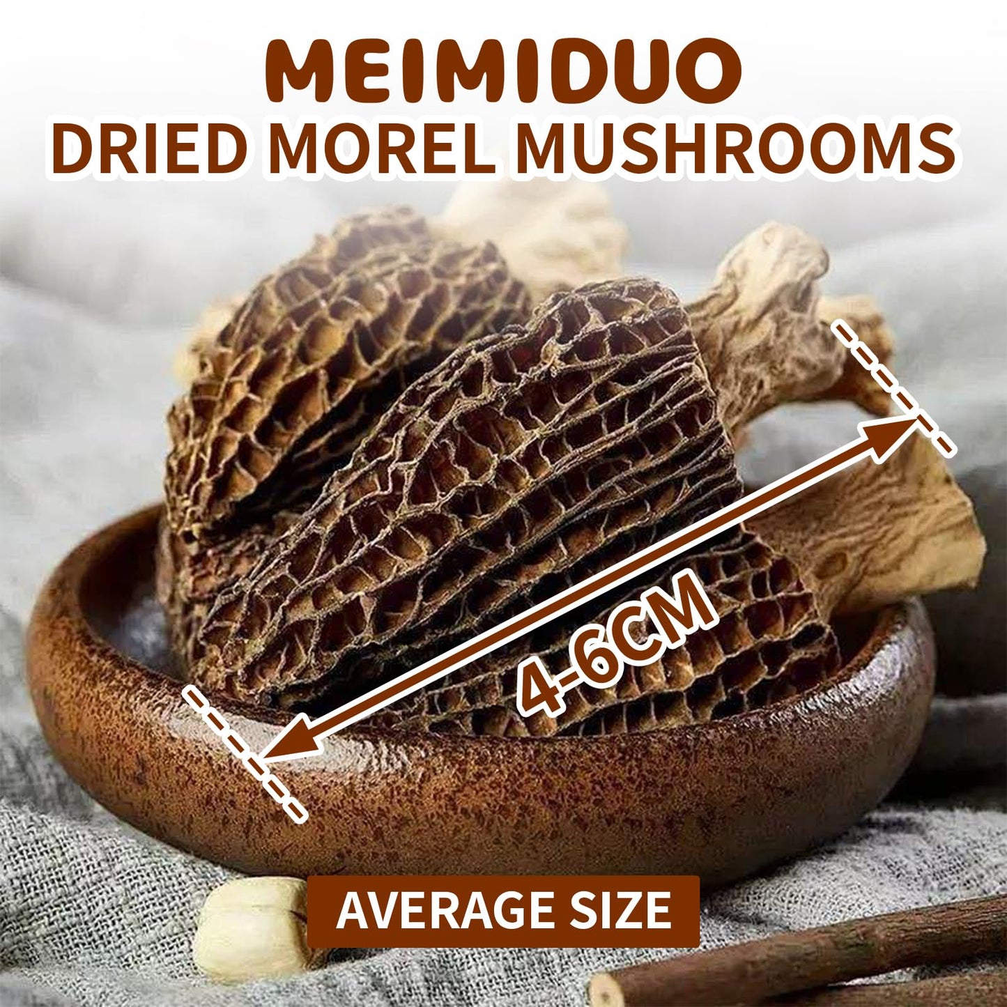 Meimiduo 2 Oz(56.7G) Grade Aaa Dried Morel Mushrooms (Morchella Conica) For Cooking, Ketone Friendly, Gluten-Free, Fat-Free, Sug