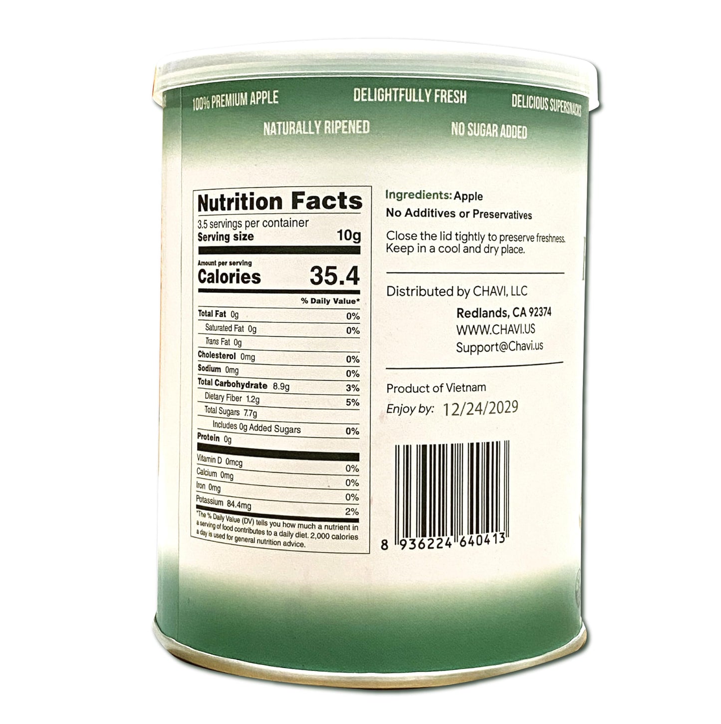 Chavi Freeze-Dried Apple | Healthy Superfood | No Added Sugars Or Preservatives | Non-Gmo, Vegan, Gluten-Free | Long Shelf Life