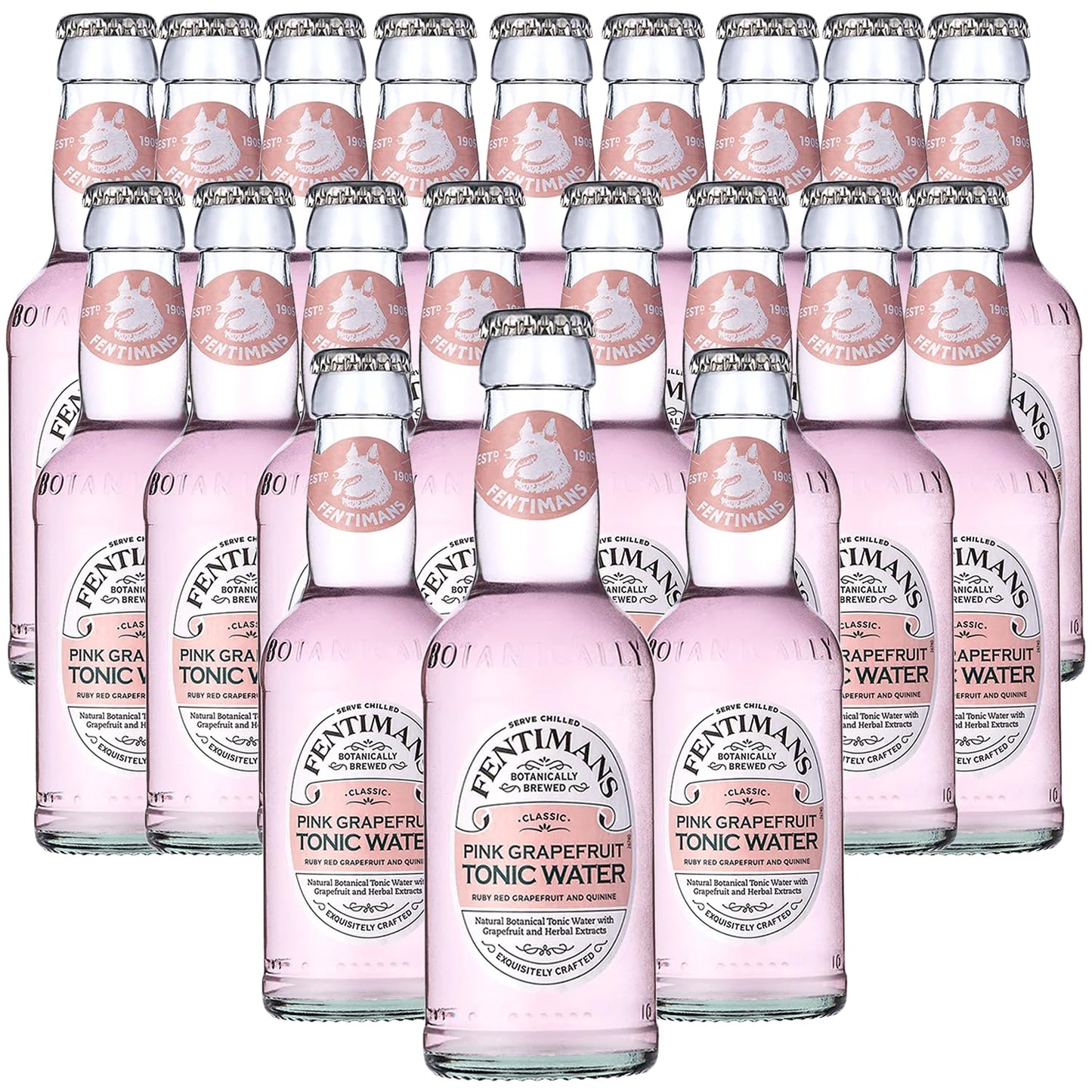 ChromaCast Pink Grapefruit Tonic Water, Premium Mixer, 6.7 fl oz Bottles, Pack of 20