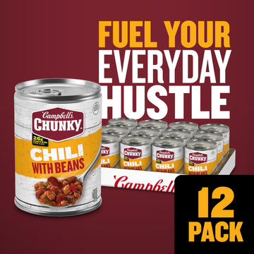 Campbells Chunky Chili With Beans, 16.5 Oz Can (12 Pack)
