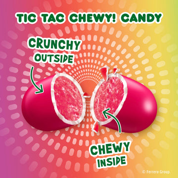 Tic Tac Chewy Fruit Adventure Candy, 24 Pack, 1.8 oz Each, Various Flavors, Bulk Packaging