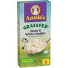 Annie's Organic Macaroni and Cheese, Shells and White Cheddar, Grassfed, 6 oz