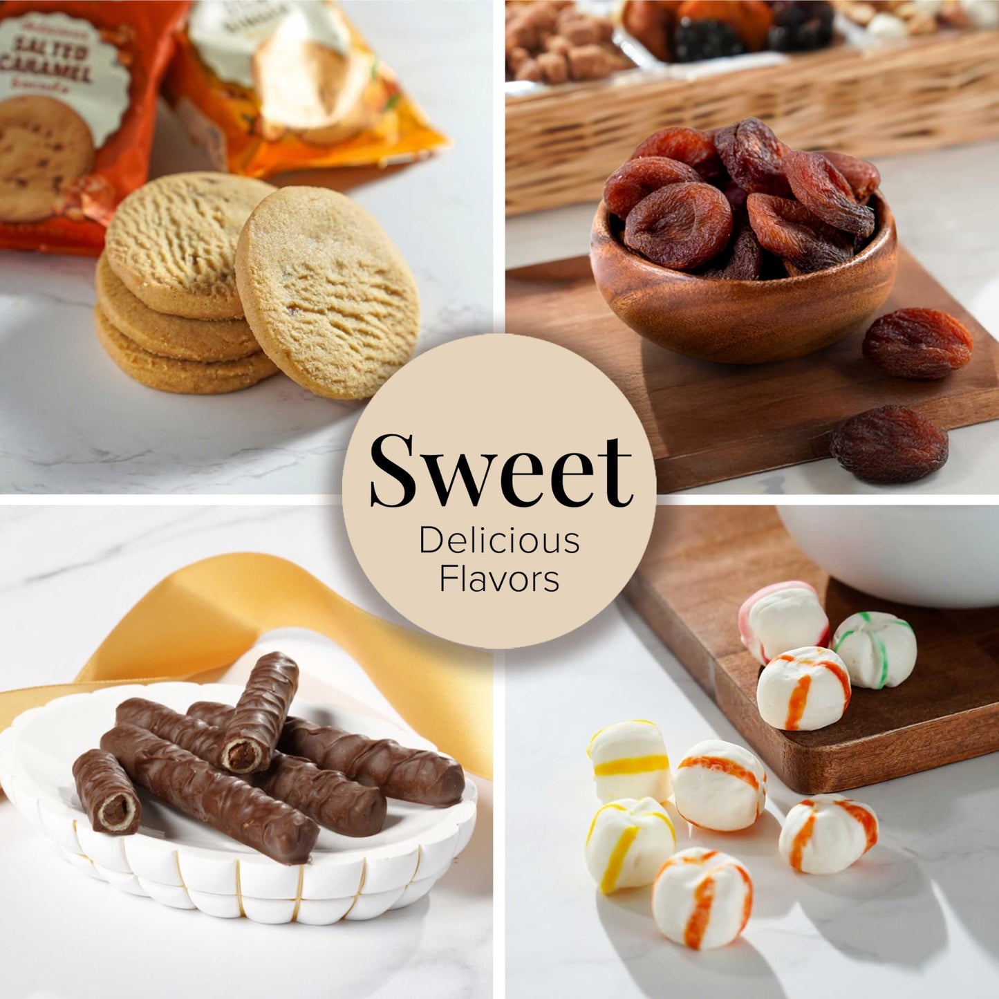 Broadway Basketeers Gourmet Sweets and Chocolate Gift Basket, 11 x 7 x 14, Perfect for Women and Families, Corporate Thank You Gift