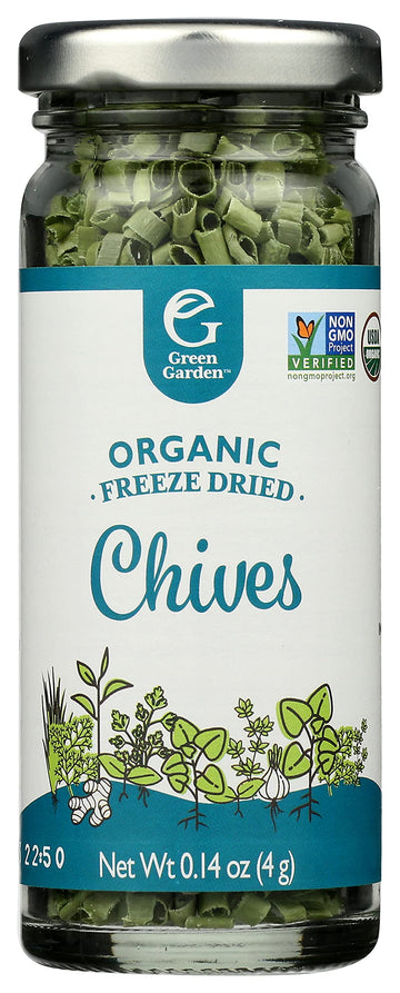 Green Garden Organic Freeze-Dried Chives - Freeze Dried Chives, Dried Chives, Substitute Chives Fresh, Chives Freeze Dried, Glut