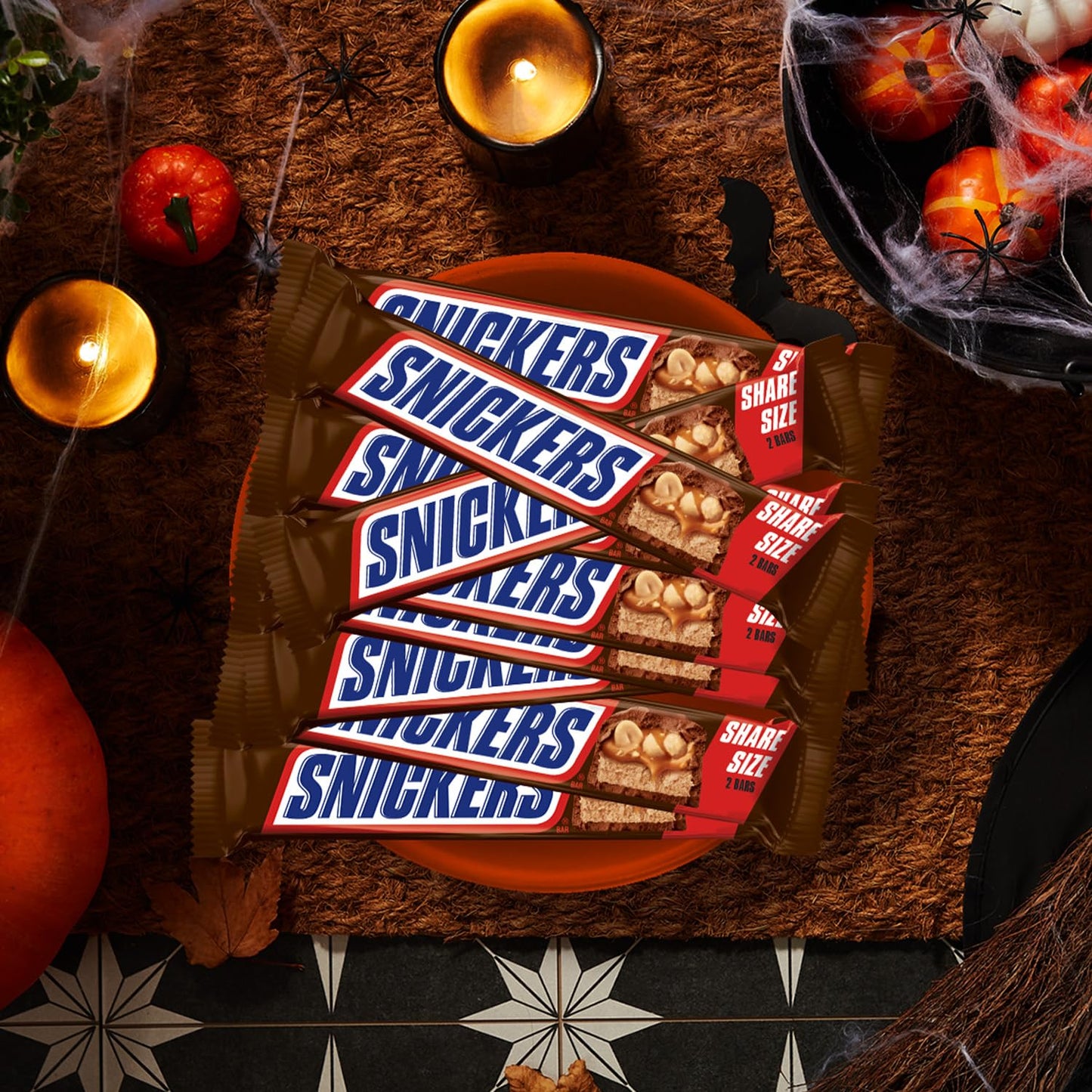 Snickers Milk Chocolate Candy Bars - Individually Wrapped Share Size Milk Chocolate Bars, 3.29 Oz, Pack Of 24 Bulk Box