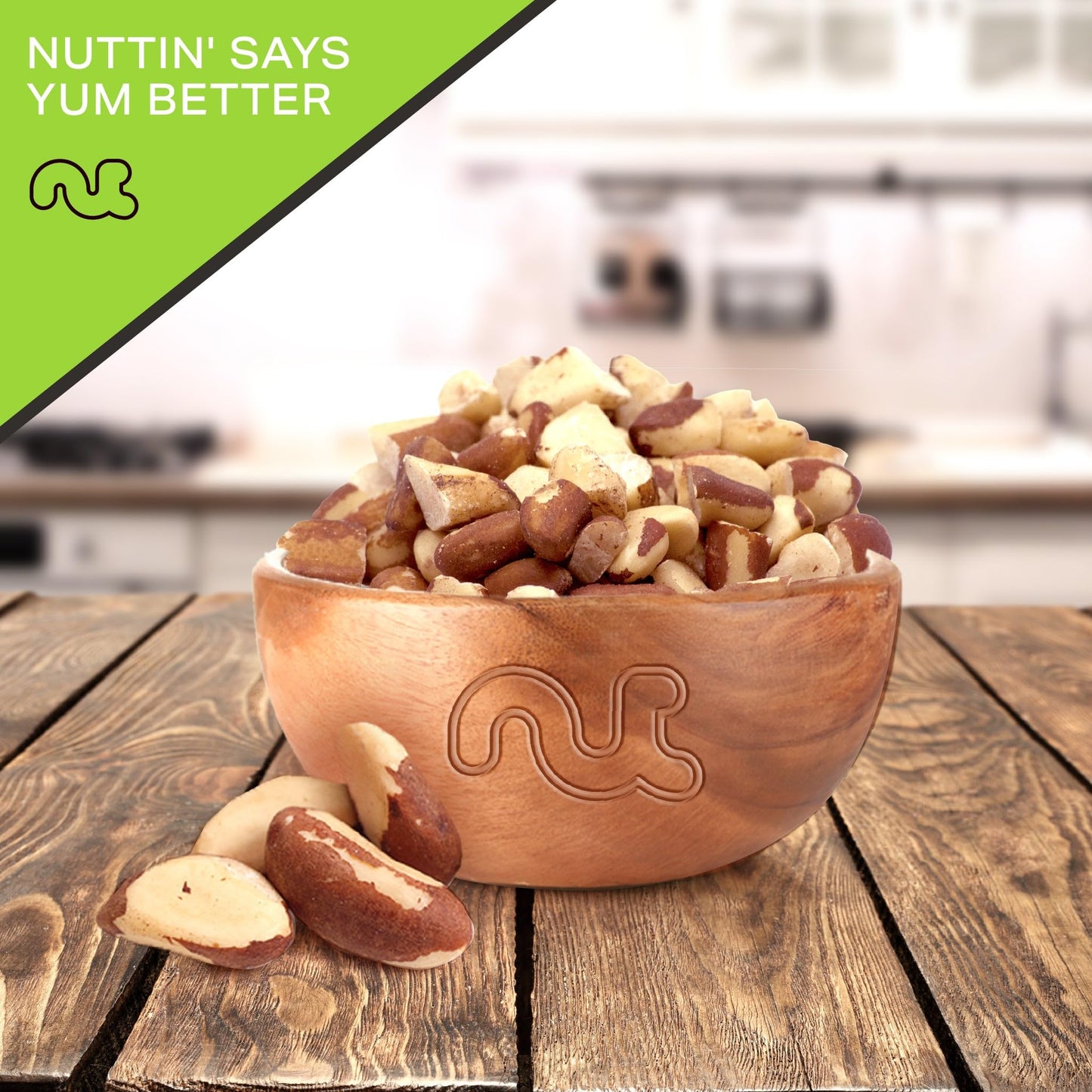 Nut Cravings - Raw Broken Brazil Nuts, Unsalted, No Shell, Whole, (32Oz - 2 Lb) Bulk Nuts Packed Fresh In Resealable Bag - Koshe