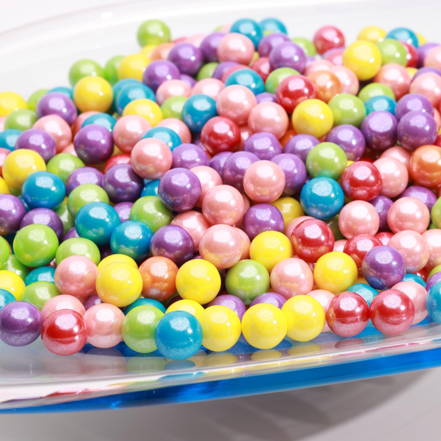 Shimmer Gumballs Pearl - Assorted Bubble Gum For Kids - Mix Fruit Flavored Gum 3.5 Oz Chewing Gum - Nostalgic Valentines Candy F