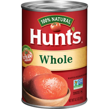 Hunts Whole Peeled Plum Tomatoes, 14.5 oz, 12 Pack