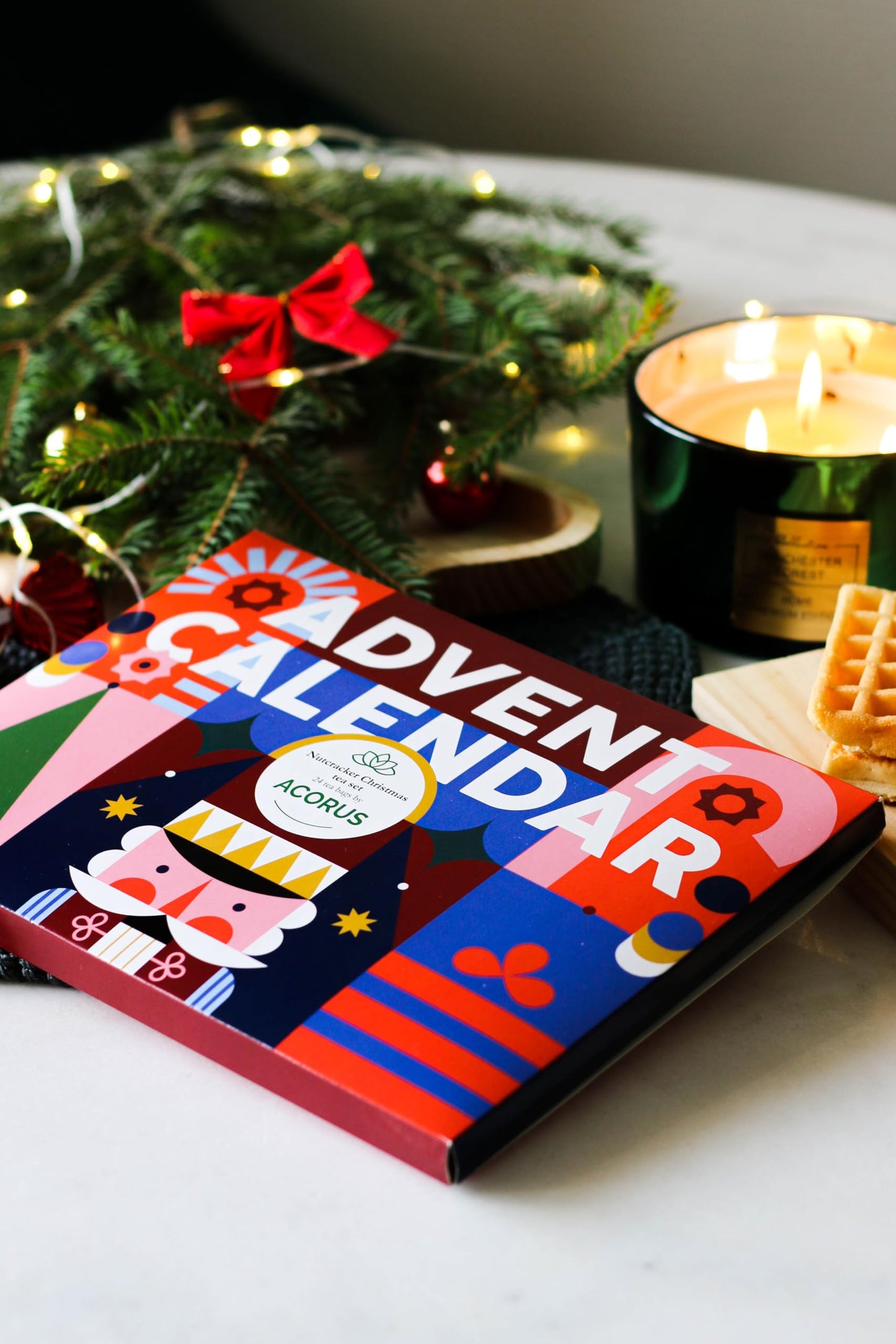 Tea Advent Calendar 2024 Nutcracker by Acorus- 6 Christmasy flavors - 24 tea bags For The Christmas Countdown - Gift Idea For Ch