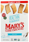 Marys Gone Crackers Organic Value Size Real Thin Sea Salt Crackers, 14 Oz