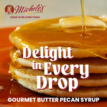 Micheles Gourmet Butter Pecan Syrup 3-Pack | 13 Ounce Bottle | Good Over Everything! | Foodie Gift, Ice Cream & Desert Topping,