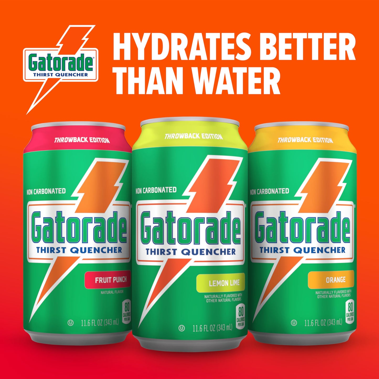 Gatorade Thirst Quencher, 3-Flavor Variety, 12 Fl Oz Cans (Pack Of 18)