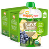 Happy Tot Organics Stage 4 Baby Food Pouches, Gluten Free, Vegan Snack, Super Bellies, Fruit & Veggie Puree, Banana, Spinach & B