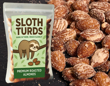 Sloth Turds Slow-Roasted Almonds - Hilarious Gag Gift For Men And Sloth Lovers, Perfect For Funny Easter Basket Stuffers And Chr