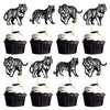 24 Pack Tiger Cupcake Toppers Jungle Safari Animal Tiger Cupcake Picks Tiger Birthday Cake Decorations for Baby Shower Birthday