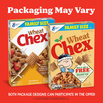 Wheat Chex Breakfast Cereal, Homemade Chex Mix Ingredient, Family Size, 19 oz