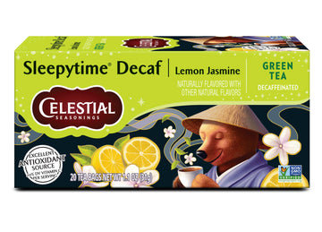 Celestial Seasonings Sleepytime Decaf Lemon Jasmine Green Tea Bags 20 Tea Bags