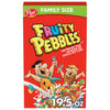Post Fruity PEBBLES Cereal Fruity Kids Cereal Gluten Free Rice Cereal for Kids 19.5 OZ Family Size Cereal Box