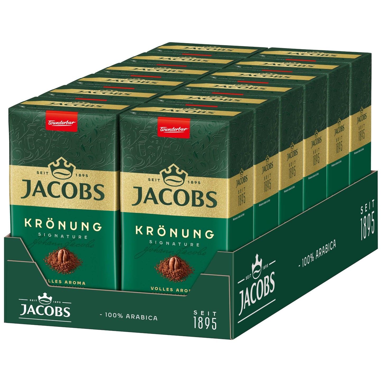 Jacob'S Kronung Ground German Coffee 17.6 Oz, 12 Count