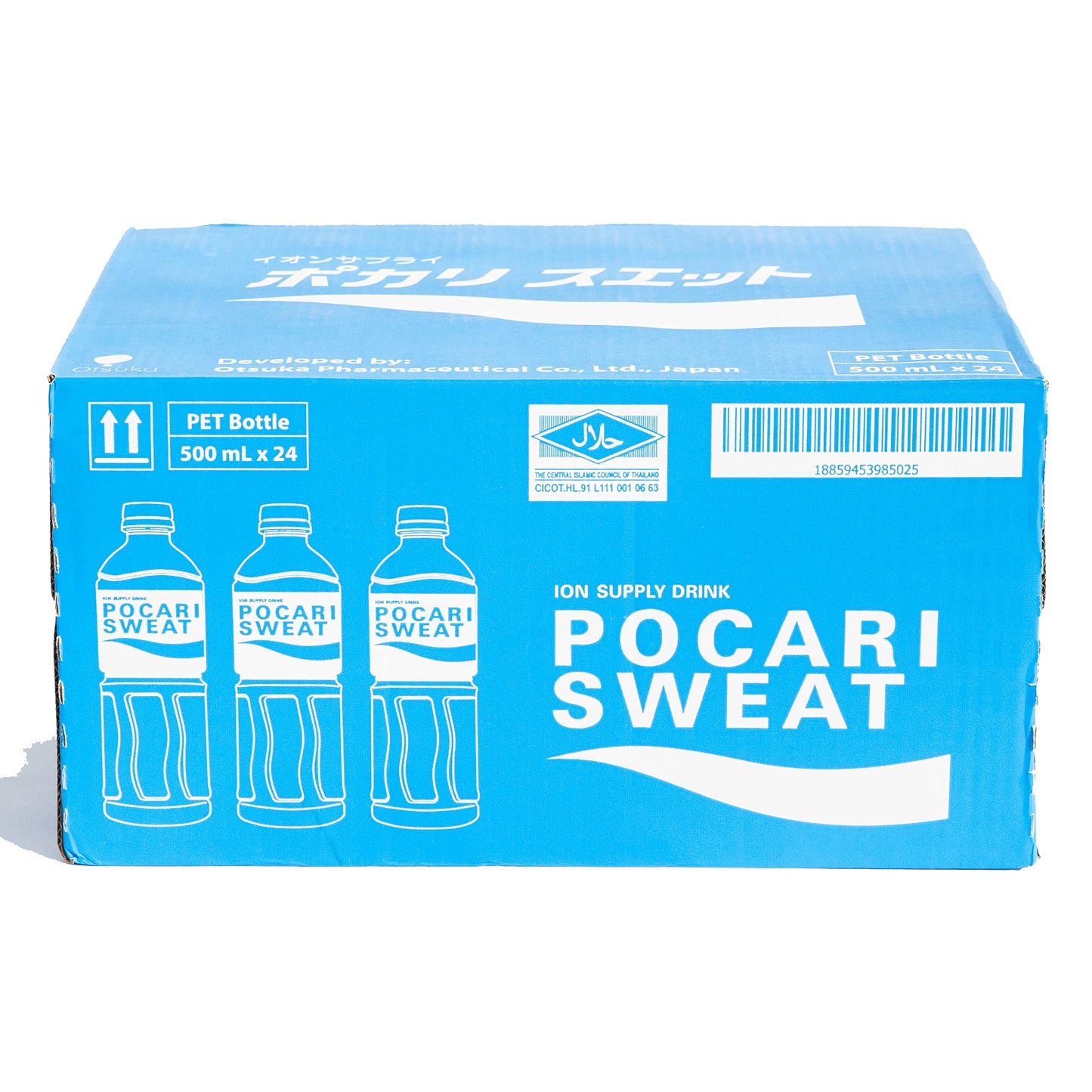Pocari Sweat Electrolyte Drink 24-Pack, 16.9 Fl Oz Bottles - Ultimate Hydration for Sports & Everyday Wellness, Clear