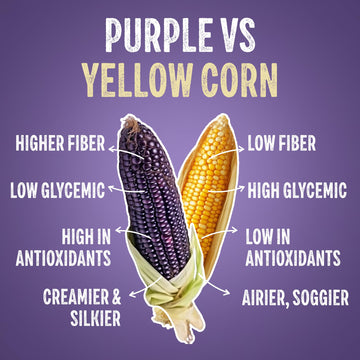 Purplesful Purple Corn Popcorn, Vegan Cheddar, Non-GMO, 4.79 Oz (Pack of 3)