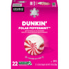 Dunkin Donuts Limited Edition Holiday Coffee K Cups - Polar Peppermint -1 Box Of 22 Seasonal Kcup Pods For Keurig Coffee Makers
