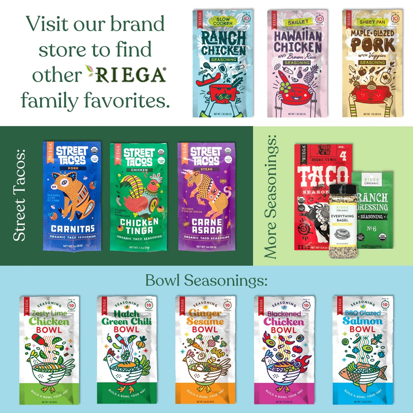 Riega Organic Everything Bagel Seasoning, Everything Bagel Spice Blend 14 Ounce (Pack of 1)