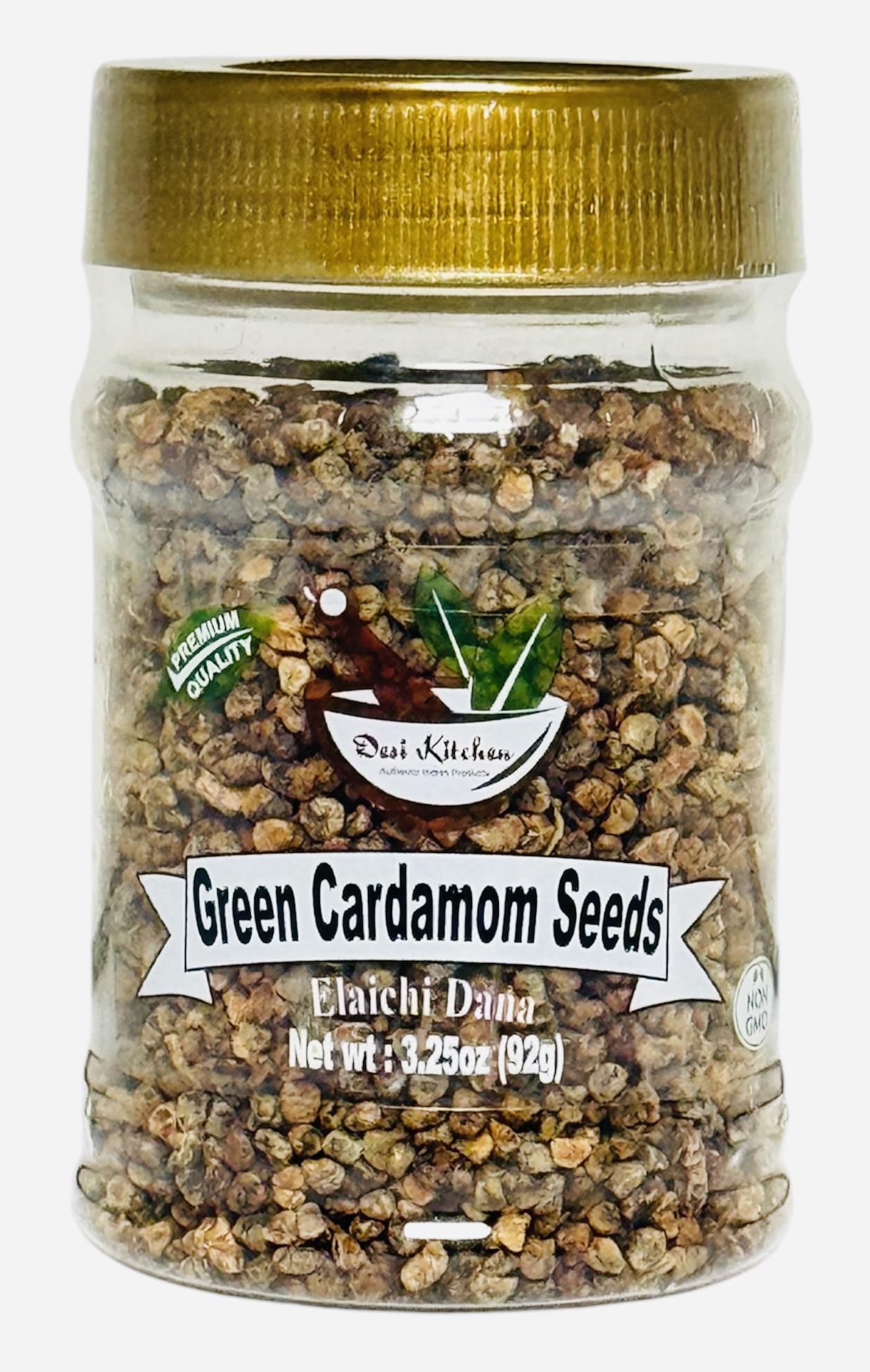 Desi Kitchen Spices All Natural | Salt Free | Vegan | NON GMO | Indian Cardamom Seeds (Elaichi Dana) 3.25oz Freshness and Aroma