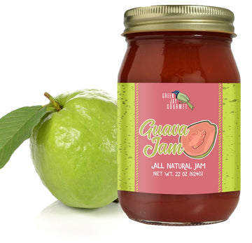 Green Jay Gourmet Guava Jam - All-Natural Fruit Jam With Guava Fruit & Lemon Juice - Vegan, Gluten-Free Jam - Contains No Preser